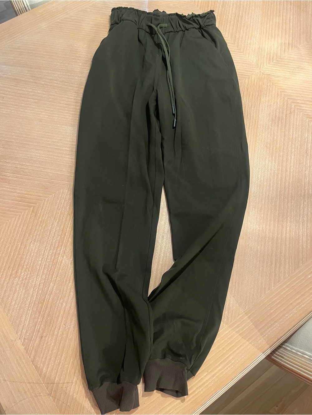 Lululemon Olive Green Drawstring Jogger Pants